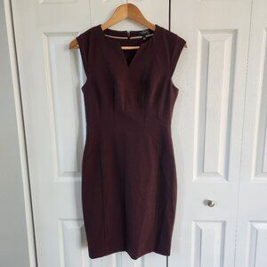 The Limited Maroon Sleeveless Shift Dress